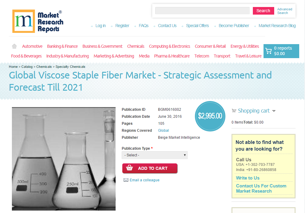 Global Viscose Staple Fiber Market - Strategic Assessment