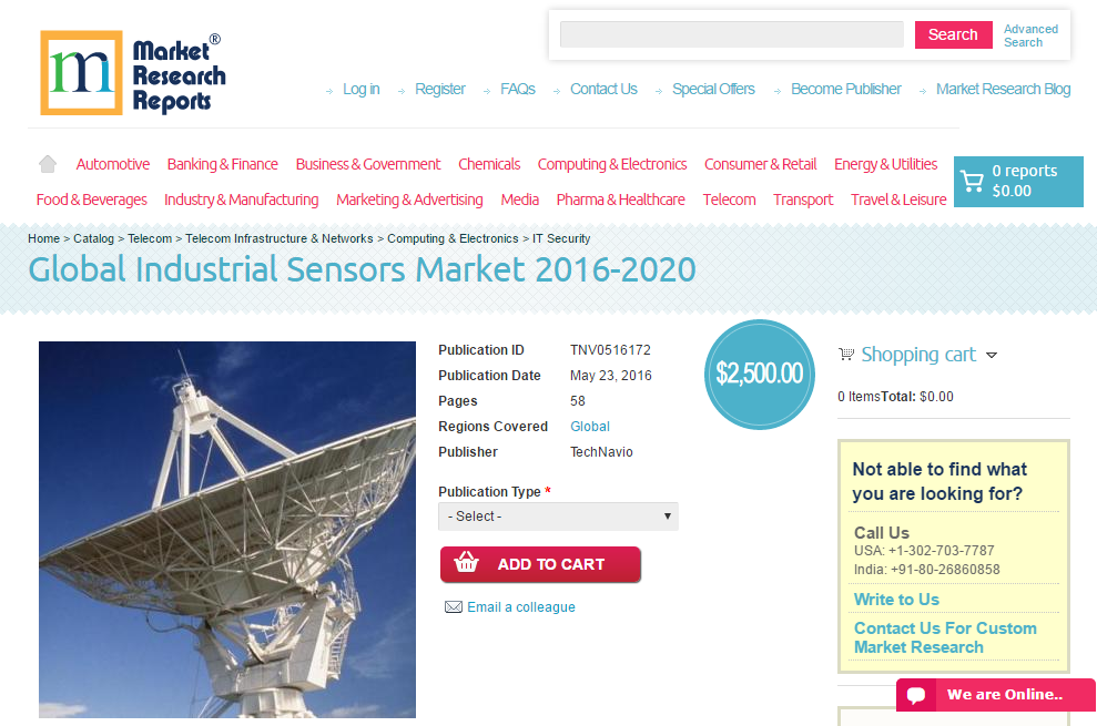 Global Industrial Sensors Market 2016 - 2020'