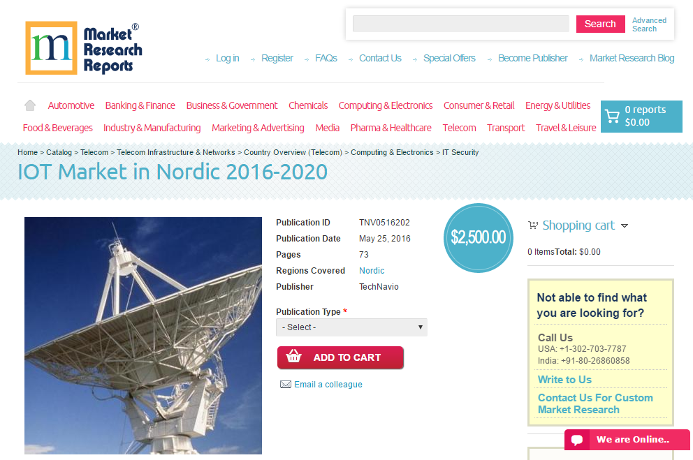 IOT Market in Nordic 2016 - 2020'