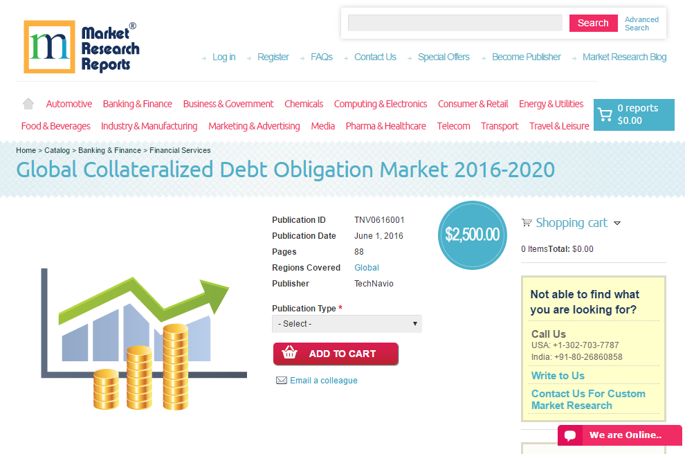 Global Collateralized Debt Obligation Market 2016 - 2020