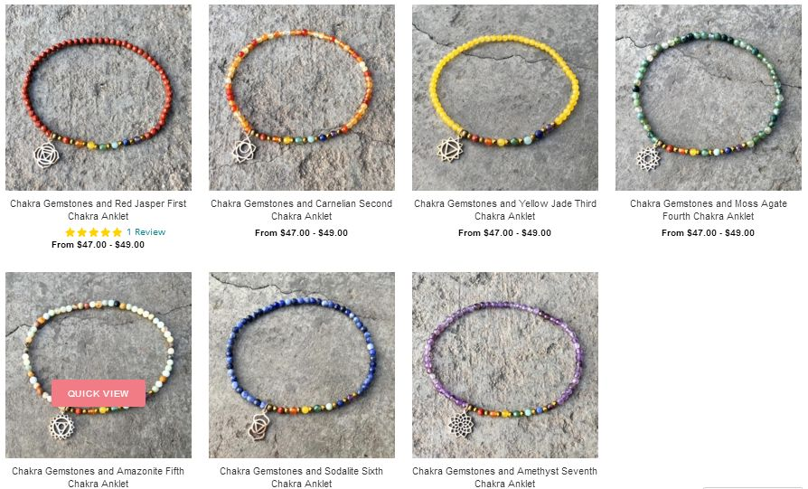 Chakra anklets'
