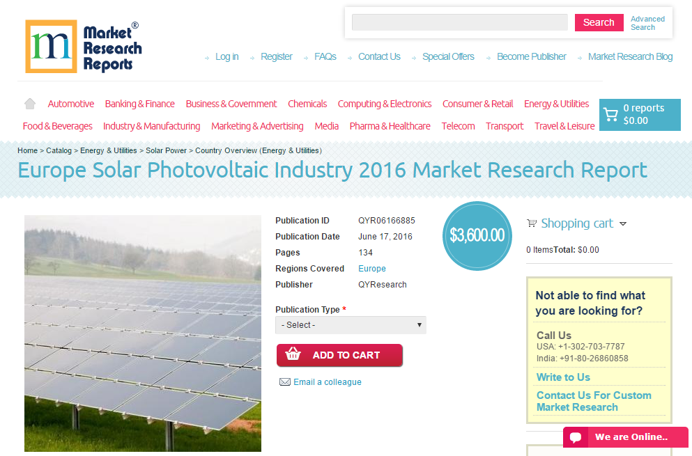 Europe Solar Photovoltaic Industry 2016'