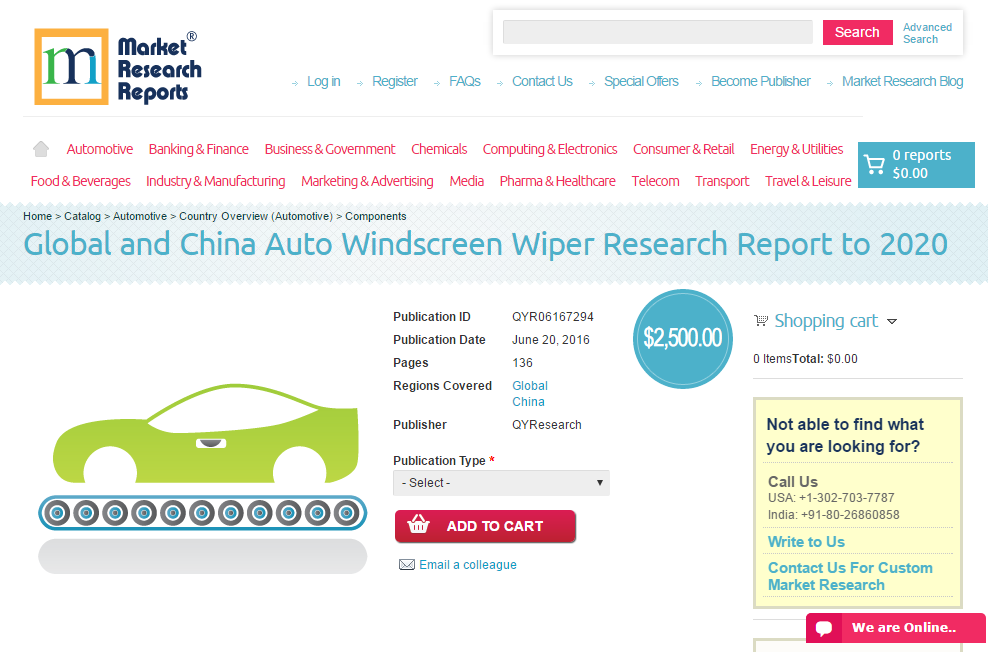 Global and China Auto Windscreen Wiper Research Report 2020'