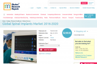 Global Spinal Implants Market 2016 - 2020