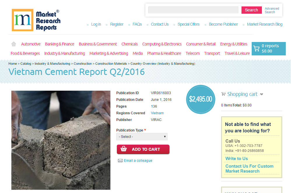 Vietnam Cement Report Q2/2016'