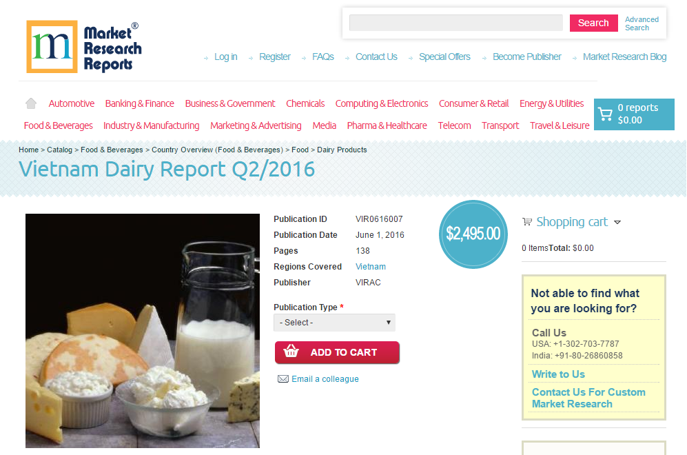 Vietnam Dairy Report Q2/2016