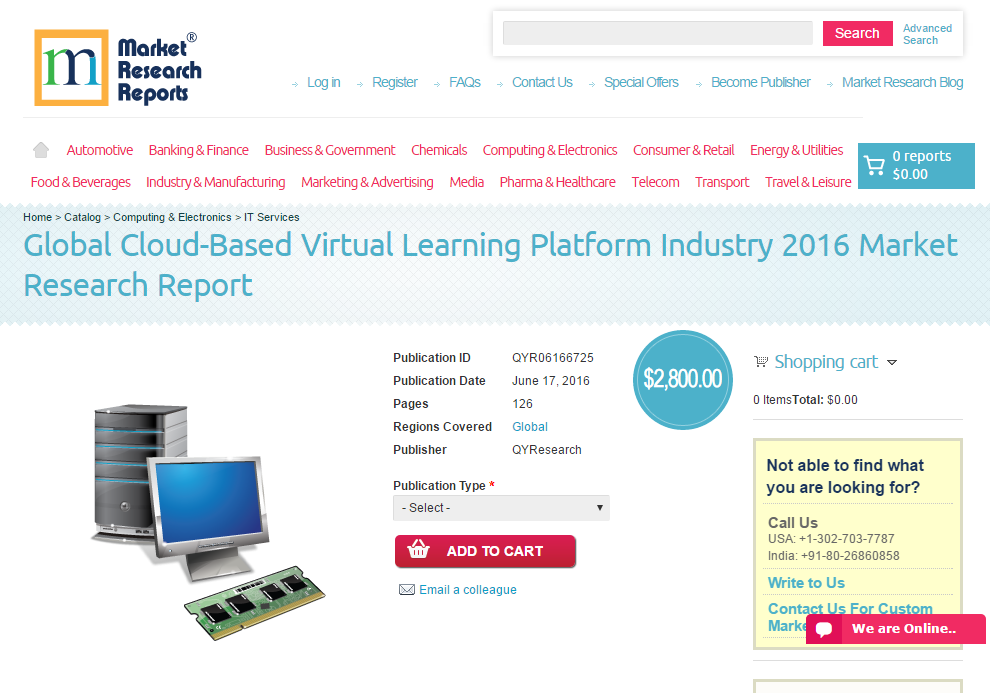 Global Cloud-Based Virtual Learning Platform Industry 2016'