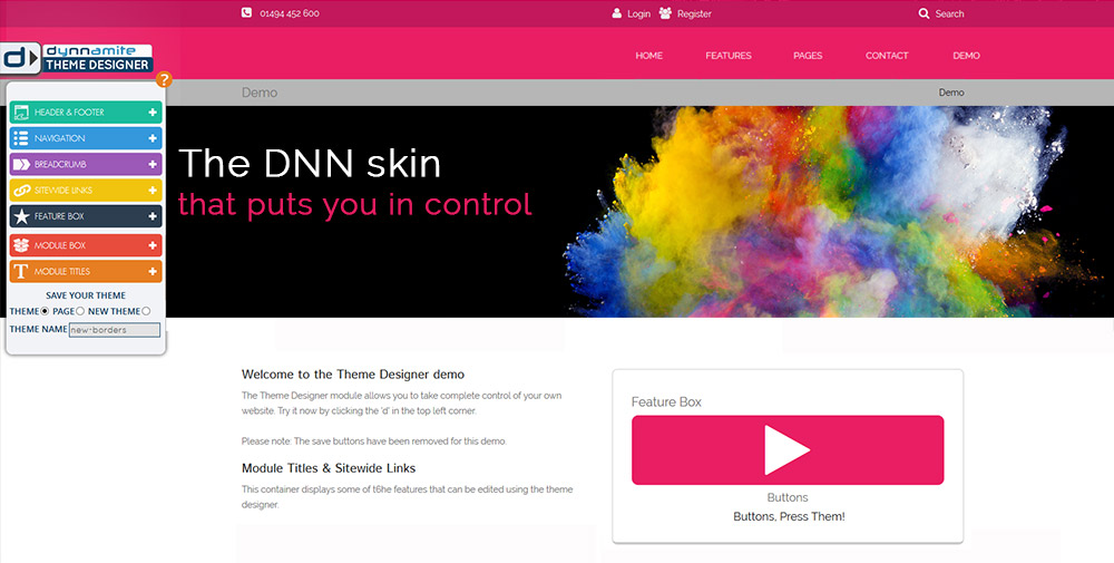 DNN specialist DyNNamite designs DNN themes / DNN skins'