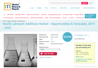 World Lubricant Additives Market - Opportunities & F