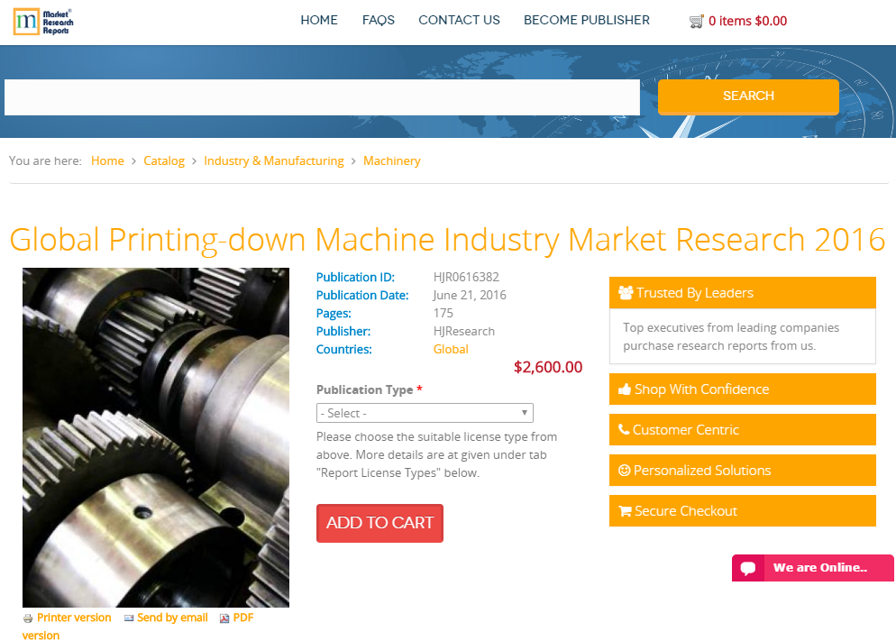 Global Printing-down Machine Industry Market Research 2016
