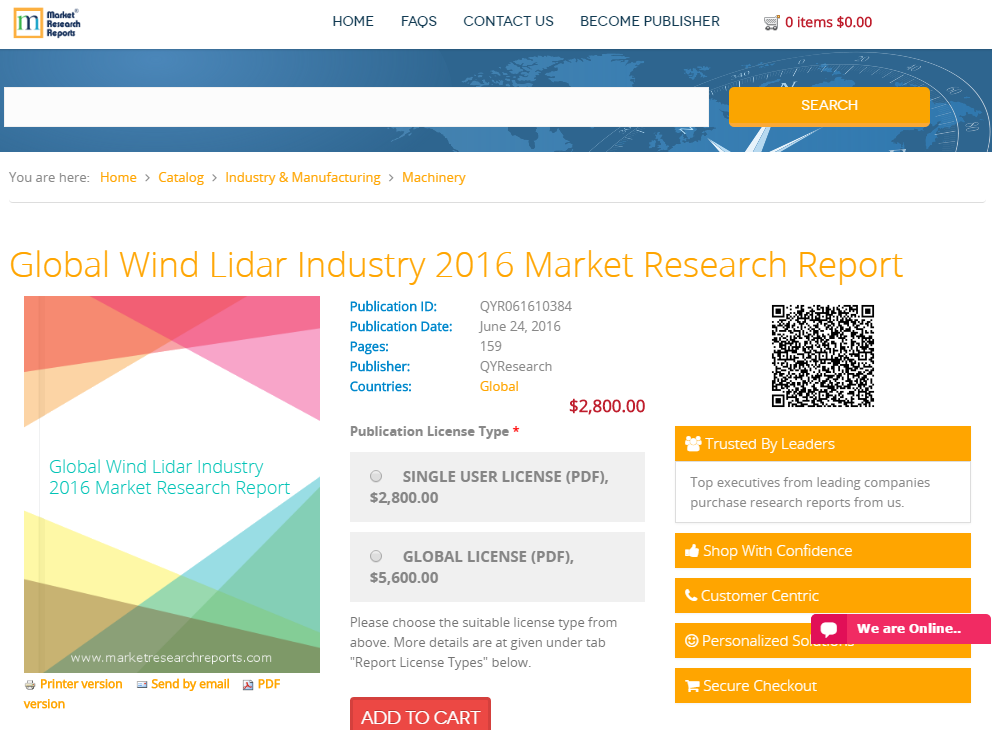 Global Wind Lidar Industry 2016 Market Research Report'