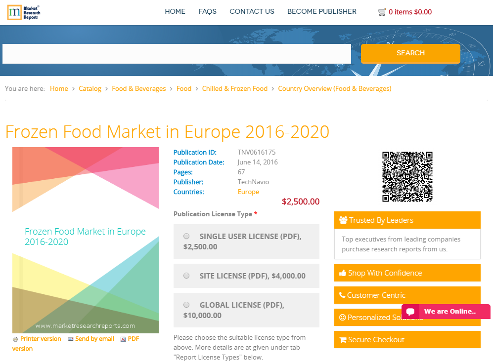Frozen Food Market in Europe 2016 - 2020