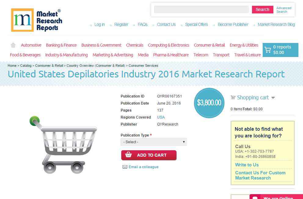 United States Depilatories Industry 2016