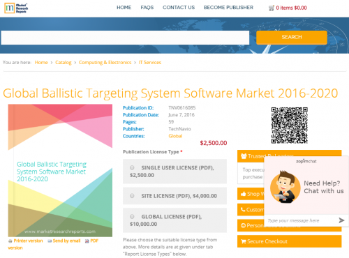 Global Ballistic Targeting System Software Market 2016-2020'