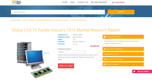 Global LCD TV Panels Industry 2016 Market Research Report'