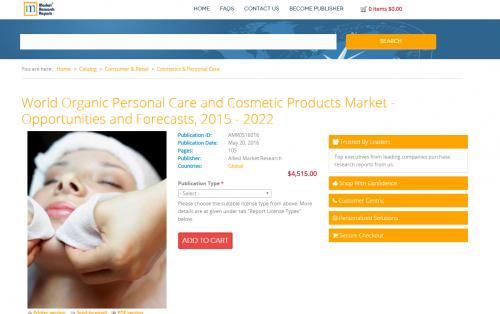 World Organic Personal Care and Cosmetic Products Market'