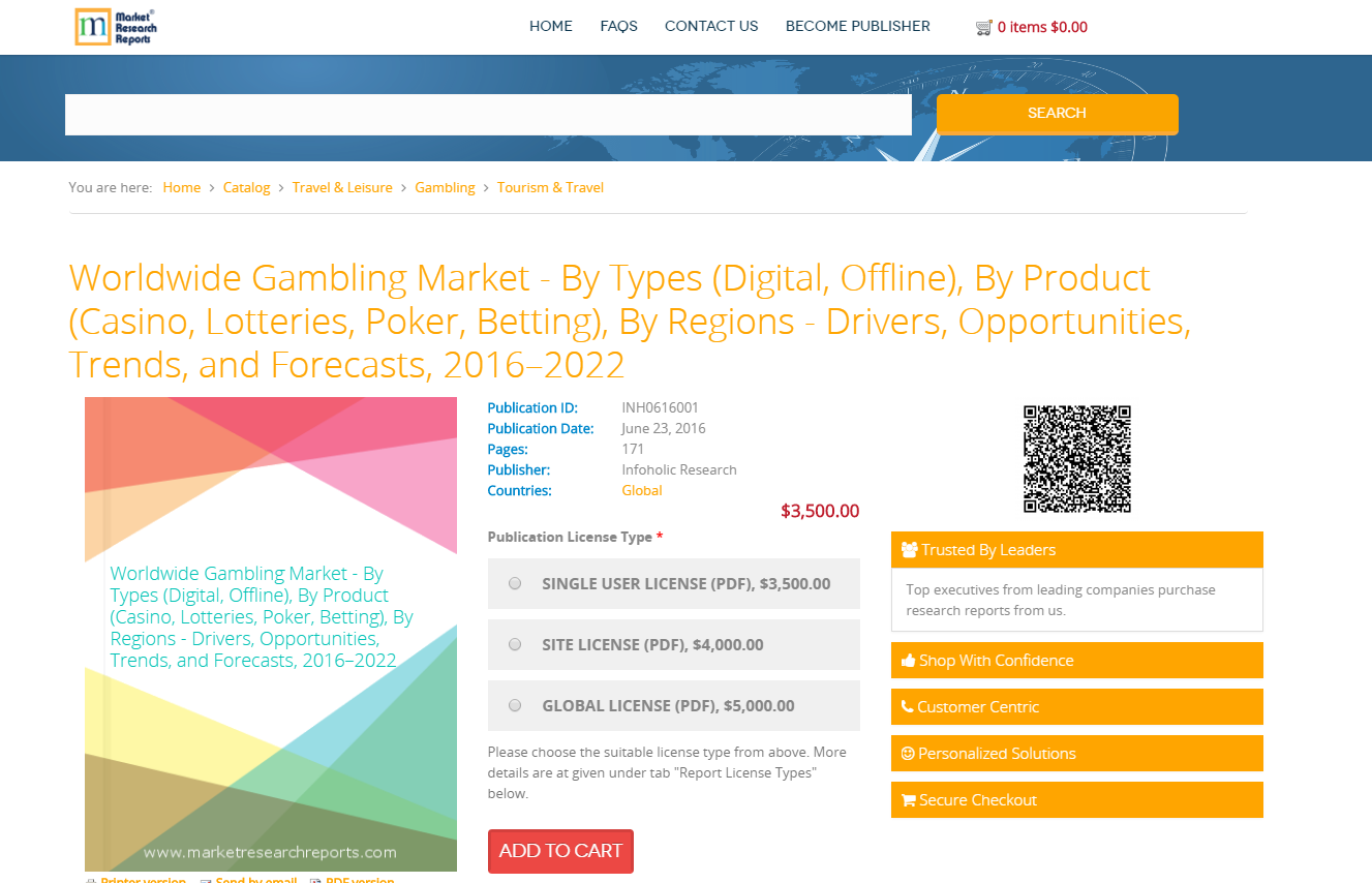 Worldwide Gambling Market 2016 - 2022