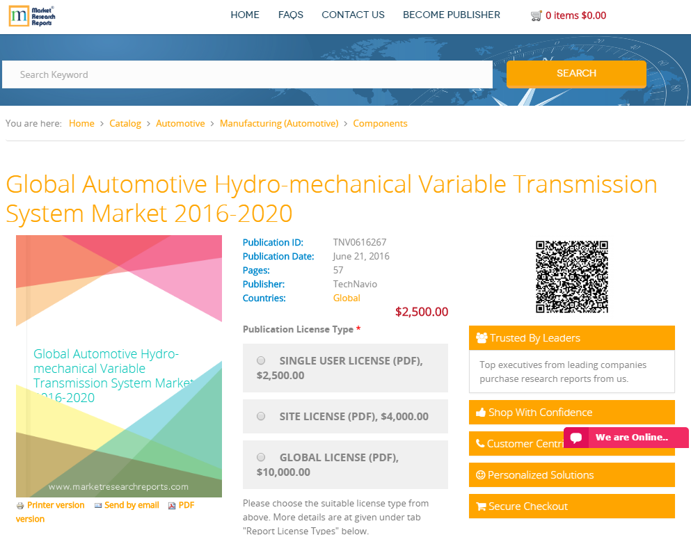 Global Automotive Hydro-mechanical Variable Transmission'