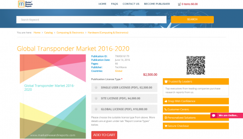 Global Transponder Market 2016 - 2020'