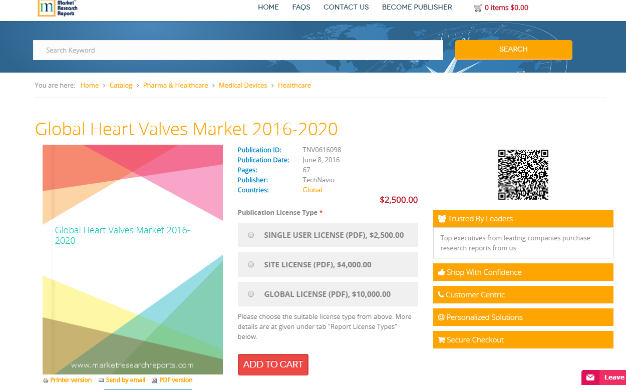 Global Heart Valves Market 2016 - 2020