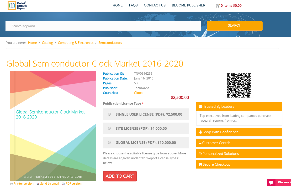 Global Semiconductor Clock Market 2016 - 2020