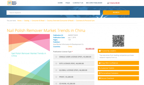 Nail Polish Remover Market Trends in China'