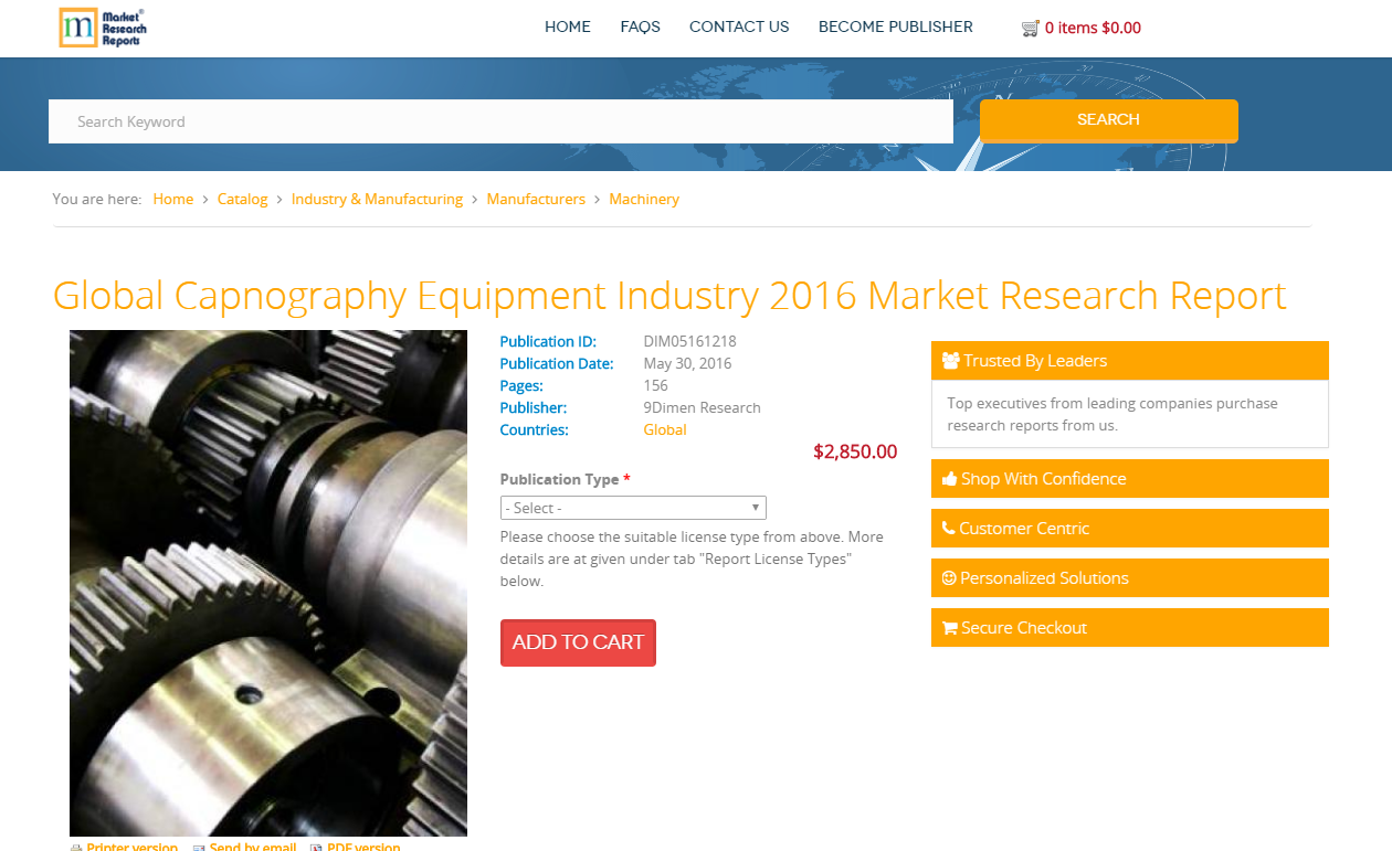 Global Capnography Equipment Industry 2016