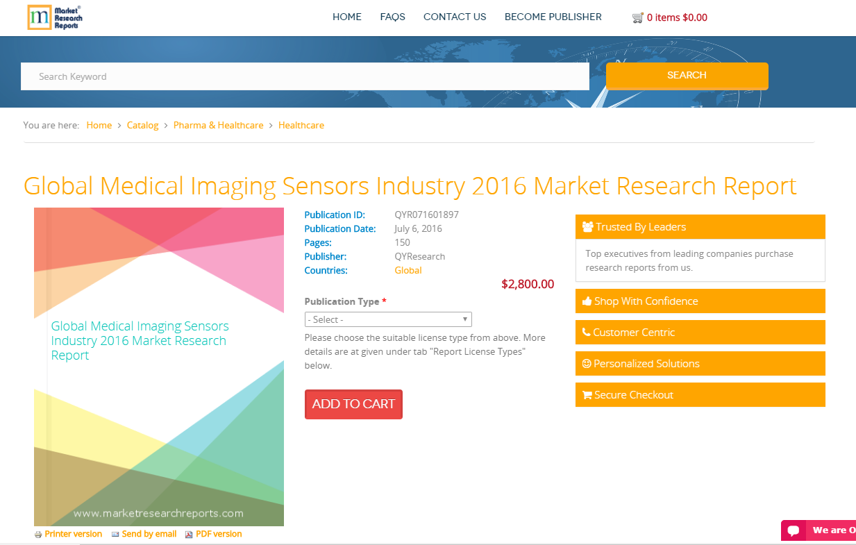 Global Medical Imaging Sensors Industry 2016