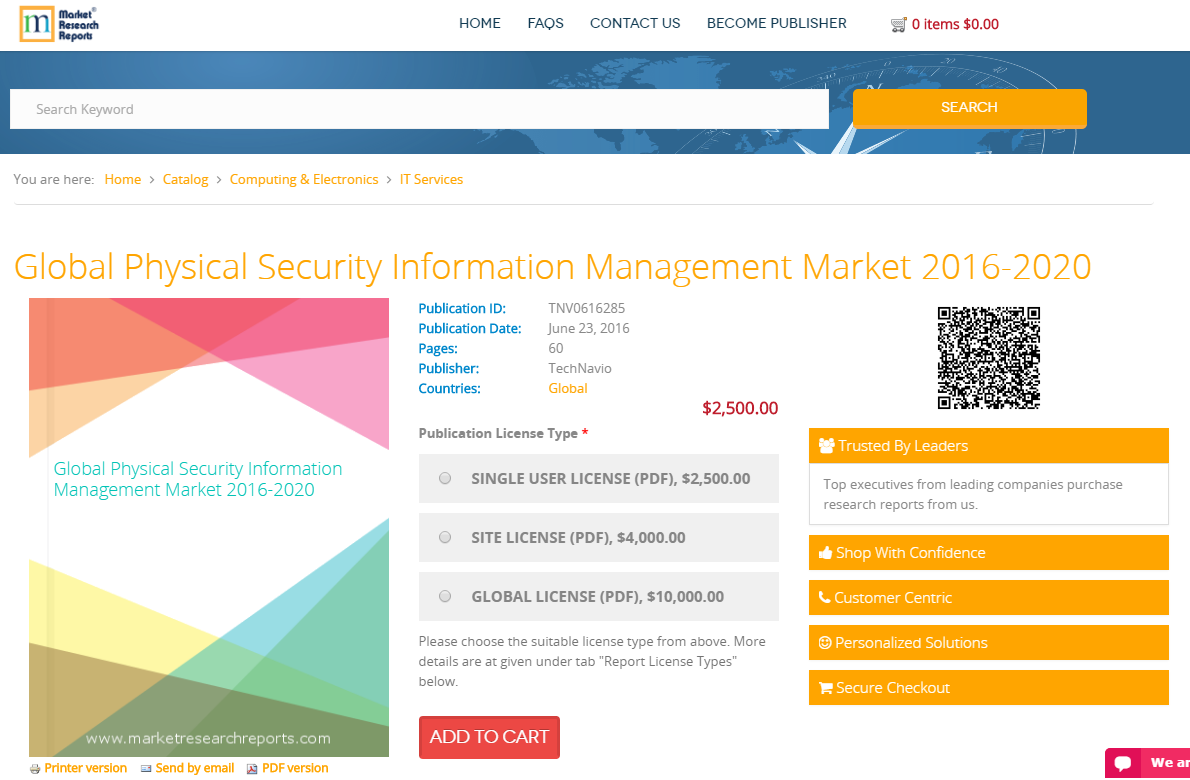 Global Physical Security Information Management Market 2016'