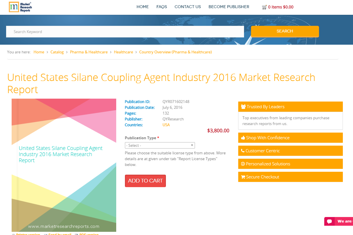 United States Silane Coupling Agent Industry 2016'