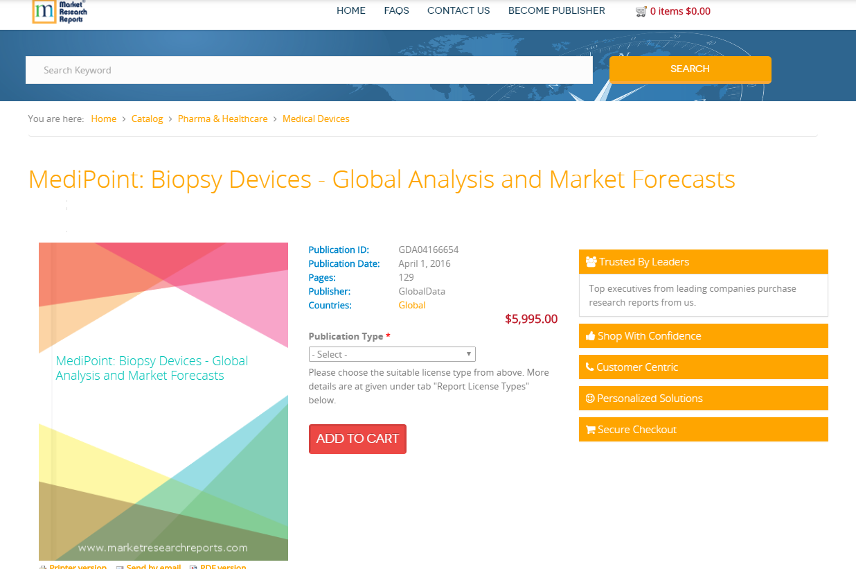 Biopsy Devices - Global Analysis and Market Forecasts'