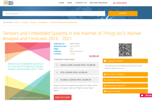 Sensors and Embedded Systems in the Internet of Things (IoT)'