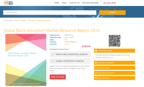 Global Black corundum Market Research Report 2016'