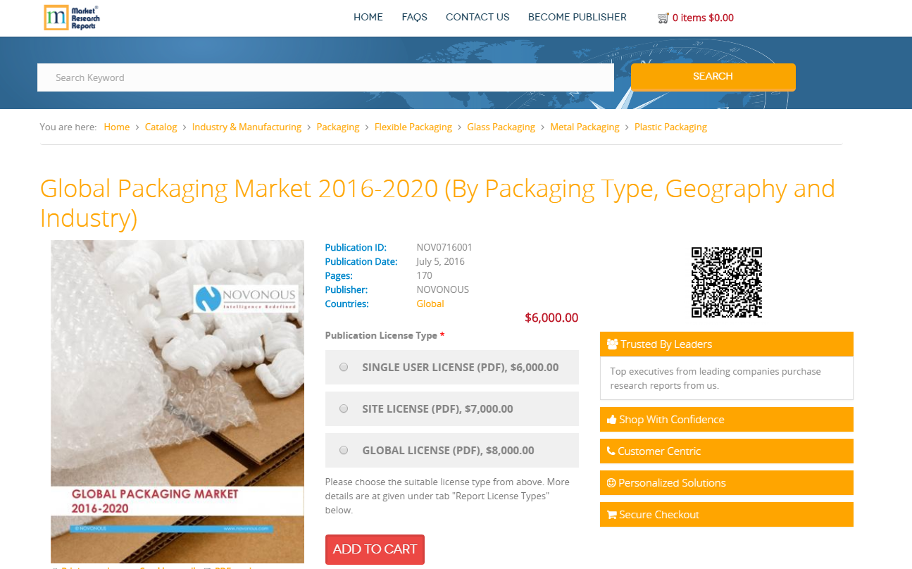 Global Packaging Market 2016 - 2020