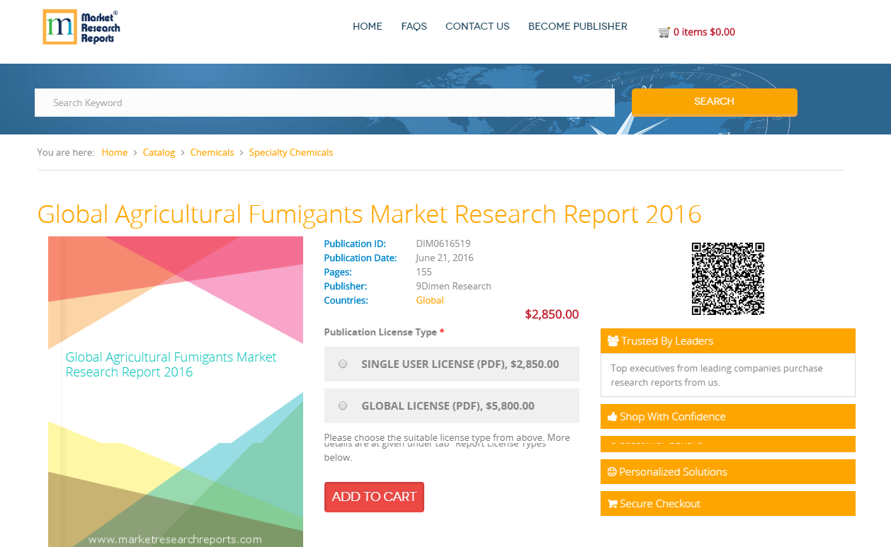 Global Agricultural Fumigants Market Research Report 2016'