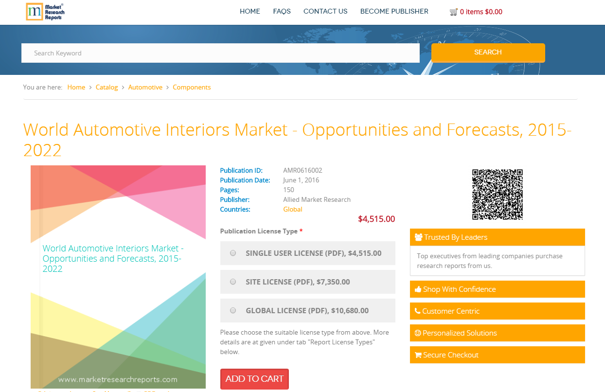 World Automotive Interiors Market - Opportunities and Foreca