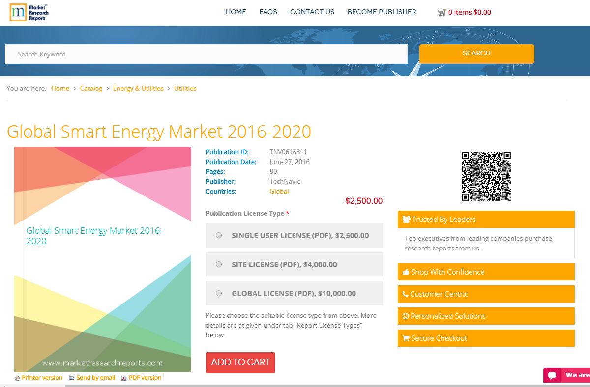 Global Smart Energy Market 2016 - 2020'