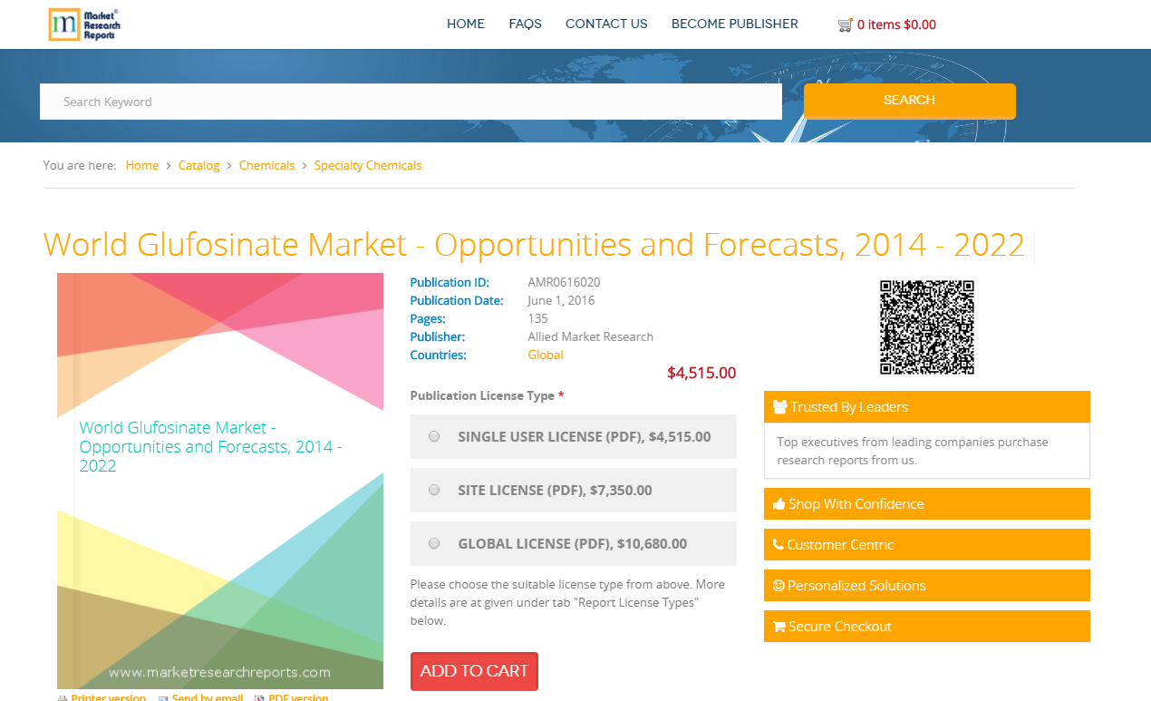 World Glufosinate Market - Opportunities and Forecasts'