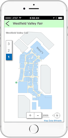 ViziApps Mobile App with Micello Indoor Map'
