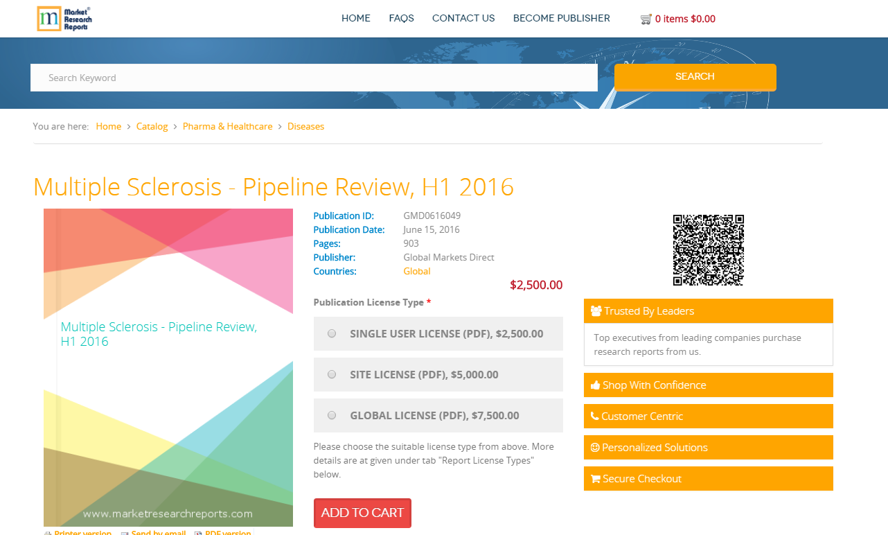 Multiple Sclerosis - Pipeline Review, H1 2016'
