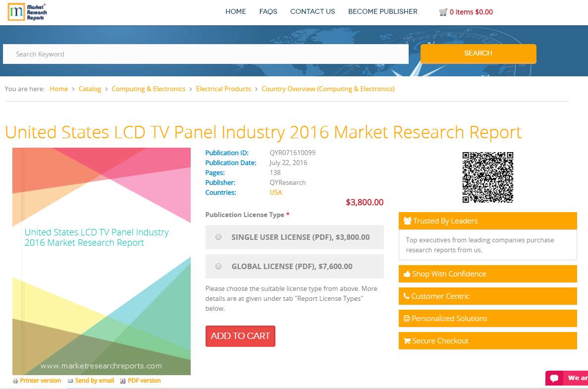 United States LCD TV Panel Industry 2016'