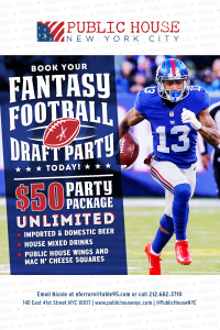 Public House NYC 2016 Fantasy Football Draft Flyer