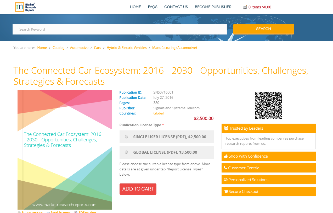 The Connected Car Ecosystem: 2016 - 2030 - Opportunities