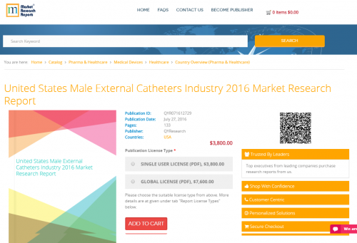 United States Male External Catheters Industry 2016'
