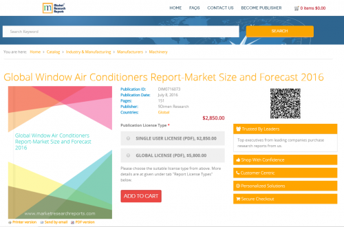 Global Window Air Conditioners Report - 2016'
