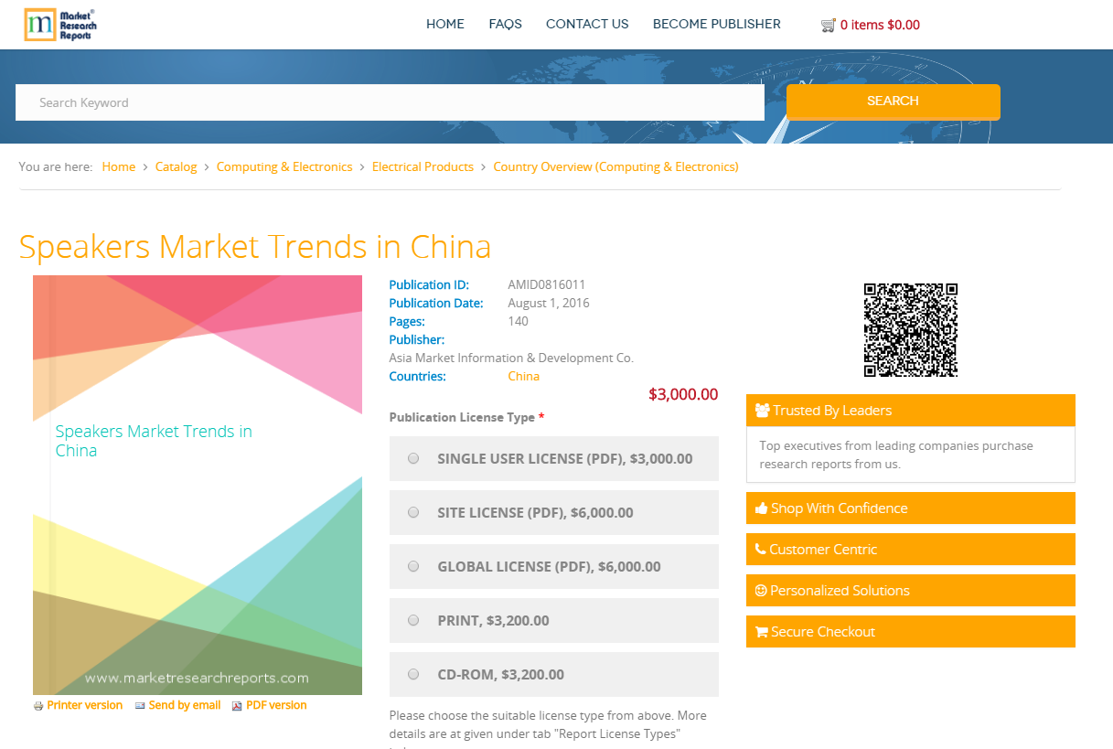 Speakers Market Trends in China