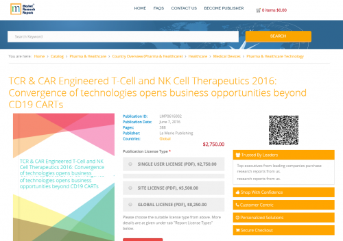 TCR &amp; CAR Engineered T-Cell and NK Cell Therapeutics'