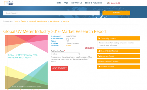 Global UV Meter Industry 2016 Market Research Report'