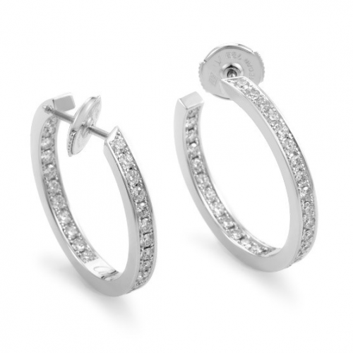 Diamond Hoop Earrings by Cartier'