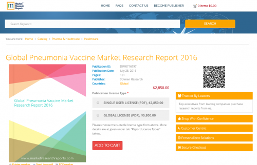 Global Pneumonia Vaccine Market Research Report 2016'